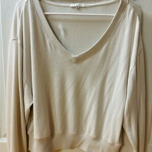Z Supply Cream V-Neck Sweater